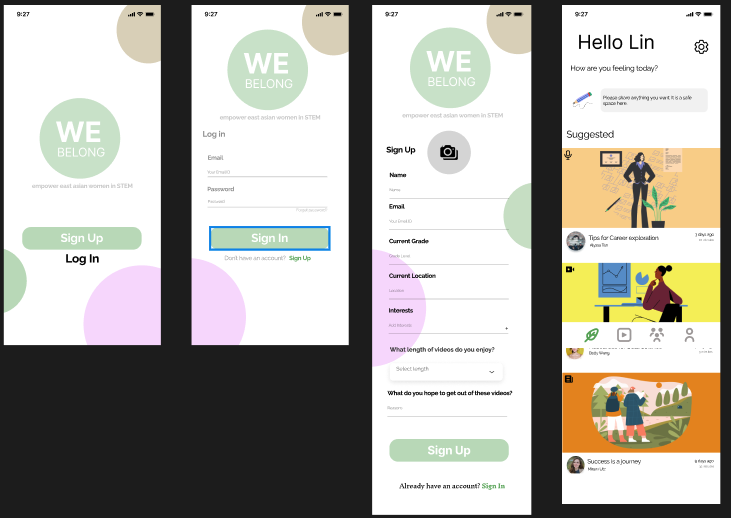 WeBelong Design Process 1